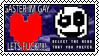Deltarune soul saying GASTER I'M GAY LET'S FUCK and Undertale Gaster saying select the head that you prefer.