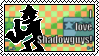 A stamp featuring a shadowguy from deltarune, with the thext I LOVE SHADOWGUYS on the side